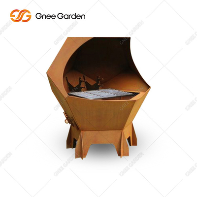 Outdoor Cooking Bbq Grill Garden Patio Corten Steel Outdoor Bbq Grills