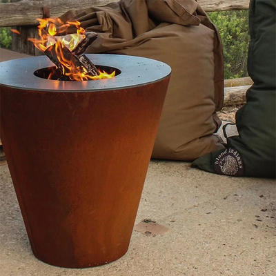 Outdoor Patio Kitchen Cooking Corten Steel Charcoal Bbq Grill Custom