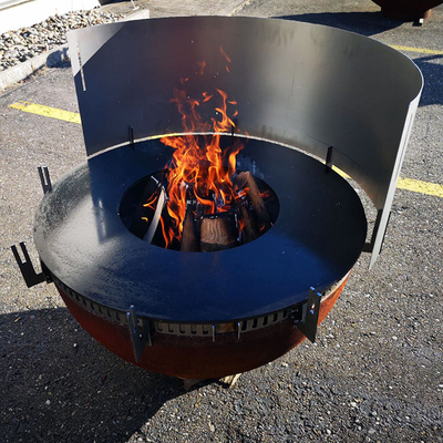 Double Layer Portable Bonfire Pit Corten Steel For Burning Camping BBQ