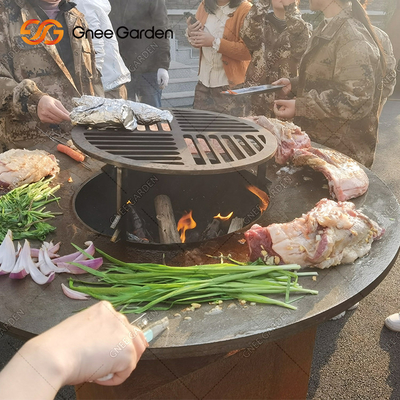 Garden Rust Corten Steel Outdoor Cooking Grills Fire Pit BBQ Grill Packaging Services