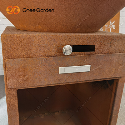 Outdoor Cooking BBQ Grill Heavy Duty Antique Fire Pit Corten Metal Barbecue