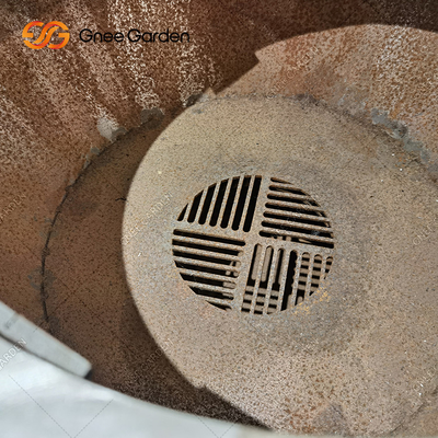 Rusty Color Outdoor BBQ Grills Charcoal Smoker With Round Dia 100cm Cooking Plate