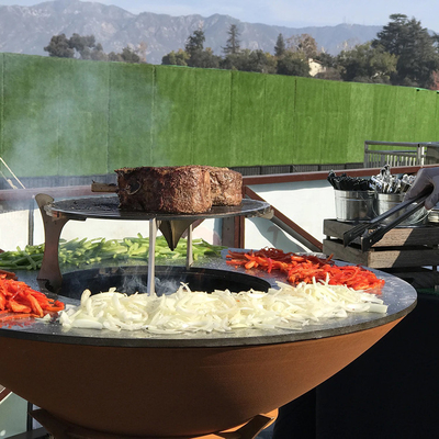 Outdoor Cooking Custom Fire Bowl Bbq Grill Corten Steel Garden Fire Pit Rustic