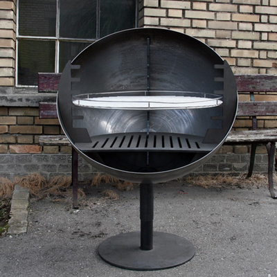 Gnee Garden Windproof Adjustable Fire Pit Grill 110cm Height For Barbecue