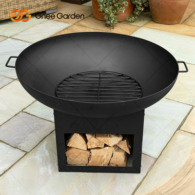 Natural Rust Corten Steel Metal Large Barbecue Grill Outdoor Fire Pit Customized