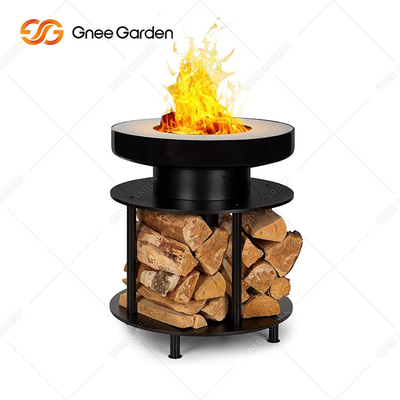 Outdoor Patio BBQ Fire Pit Grill Table Corten Steel Pre Rusted