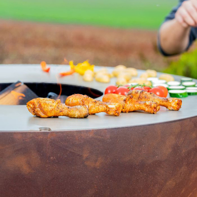 Corten Steel Garden Antique Fire Pit Rust BBQ Pit 31.5&quot;