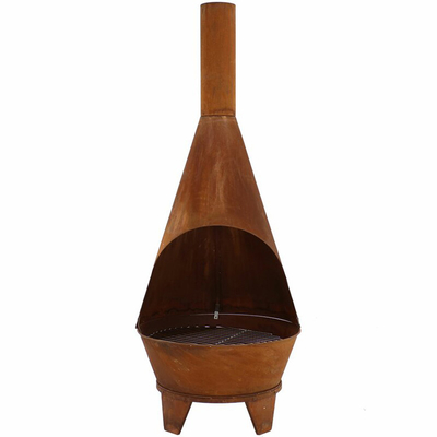 Decorative Corten Steel Garden Treasure Fire Pits Custom Size
