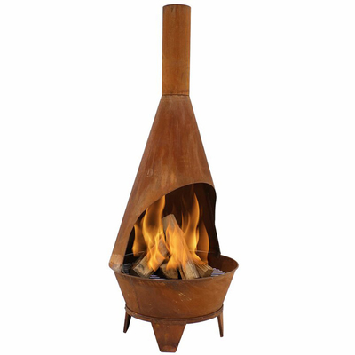 Decorative Corten Steel Garden Treasure Fire Pits Custom Size