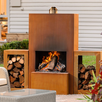 Outdoor Fireplace Corten Steel Wood Burning Fire Pit GN-FP-510