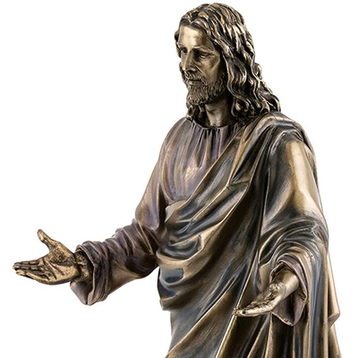 175cm Religious Meditating Bronze Jesus Statue ISO9001 Standard