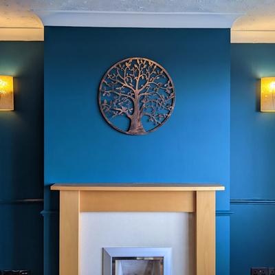 61.5 Cm Bronze Tree Of Life Metal Garden Wall Art For Home