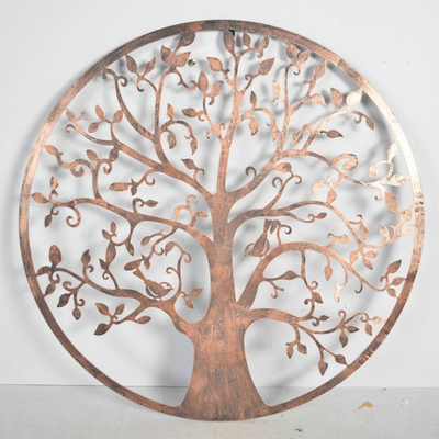 61.5 Cm Bronze Tree Of Life Metal Garden Wall Art For Home