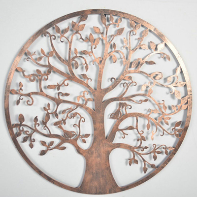 61.5 Cm Bronze Tree Of Life Metal Garden Wall Art For Home