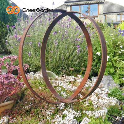 SGS Certified Rust Corten Steel Rusty Metal Ring Sculpture Outdoor Landscapes