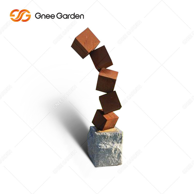 3mm Thickness Large Abstract Rustic Metal Garden Sculptures Corten Steel