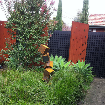 3mm Thickness Large Abstract Rustic Metal Garden Sculptures Corten Steel