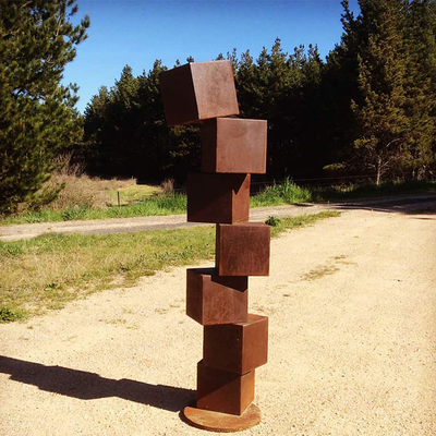 3mm Thickness Large Abstract Rustic Metal Garden Sculptures Corten Steel