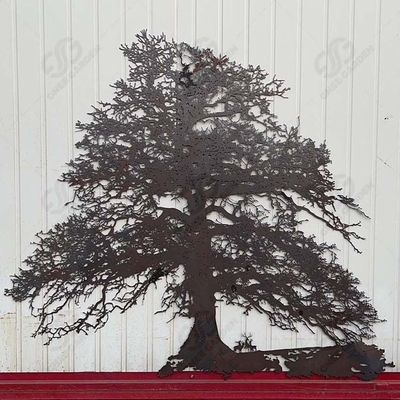 Customizable Tree Shaped Corten Steel Sculpture For Park Decoration