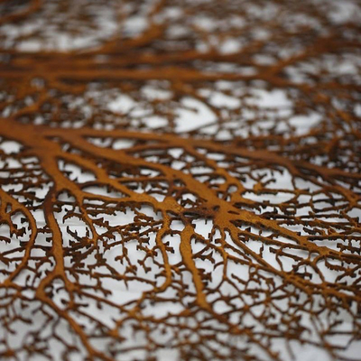 Corten Steel Rusted Lifelike Outdoor Metal Tree Sculpture Decorative