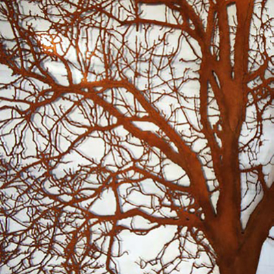 Customizable Tree Shaped Corten Steel Sculpture For Park Decoration