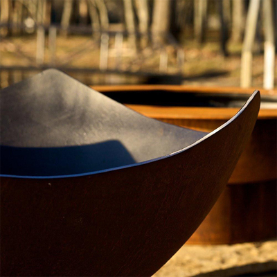 Wood Burning Corten Steel Fire Pit For Patio Decor