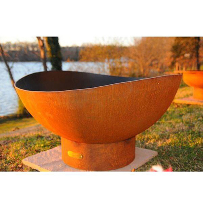 Wood Burning Corten Steel Fire Pit For Patio Decor