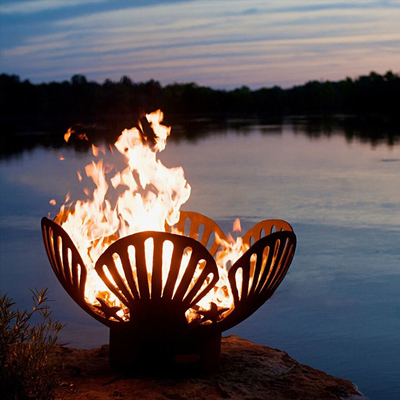 Modern Outdoor Corten Steel Fire Pit Bowl Diameter 600mm OEM ODM Service