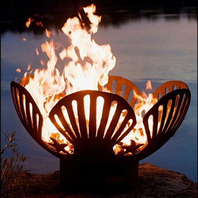 Modern Outdoor Corten Steel Fire Pit Bowl Diameter 600mm OEM ODM Service
