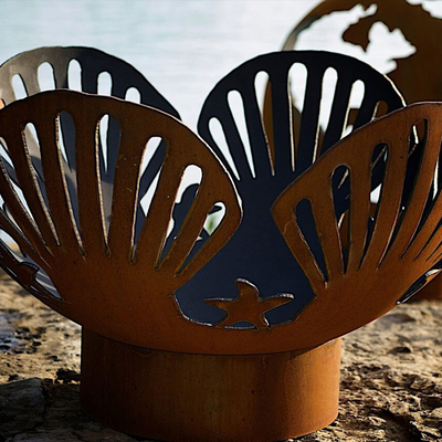 Modern Outdoor Corten Steel Fire Pit Bowl Diameter 600mm OEM ODM Service