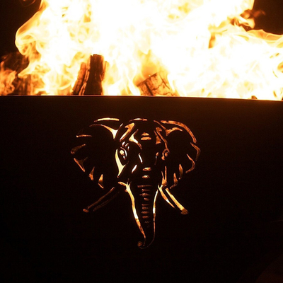 58 Inch Outdoor Corten Steel Fire Pit Pre Rusted For Garden