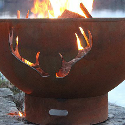 Big Size Deep Corten Steel Low Smoke Fire PitWith Laser Cut Pattern