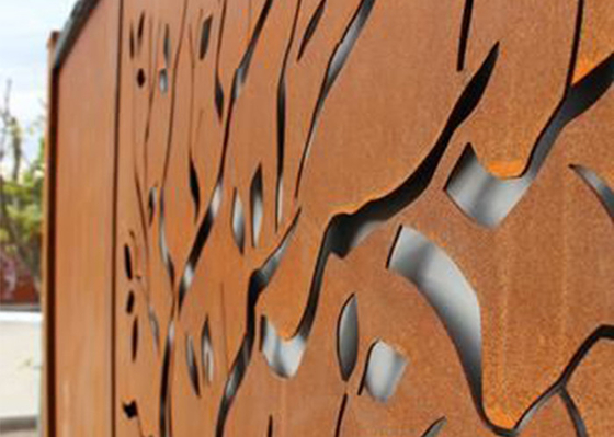 Oak Tree Design Rusty Corten Steel Privacy Screens Decorative 600*1200mm