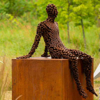 Gnee Garden Weathering Steel Decorative Metal Yard Art Outdoor