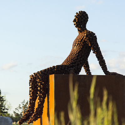 Gnee Garden Weathering Steel Decorative Metal Yard Art Outdoor