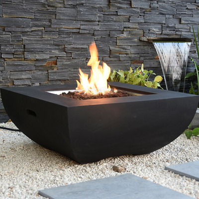 Backyard Garden Bonfire Corten Steel Gas Fire Pit 34inch Wide
