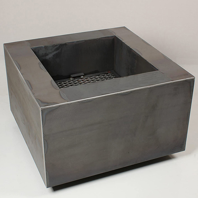 Outdoor Wood Burning Square Metal Fire Pit 600 X 600 X H500mm