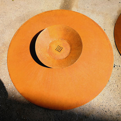 Outdoor Corten Steel Fire Pit Rusty Burner Outdoor For Backyard