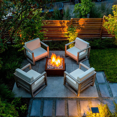 Simple Corten Steel Outdoor Fire Pit Rusty Round Design Garden Decoration Fire Pit
