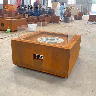 Corten Steel Fireplace Patio Furniture Gas Corten Steel Fire Pit Decorative