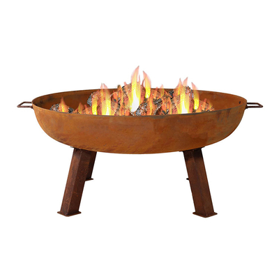 Outdoor steel Fire Pit Wood Burning Garden Decorative Corten Steel Fire Pits Bowl