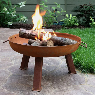 Gnee Garden Corten Steel Outdoor Rusty Metal Fire Pit Outdoor Wood Fire Pit