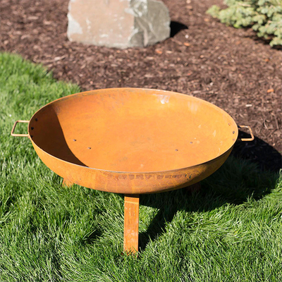 Gnee Garden Corten Steel Outdoor Rusty Metal Fire Pit Outdoor Wood Fire Pit