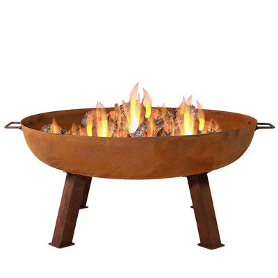 3mm Thick Wood Burning Fire Pit Outdoor Garden Decoration Corten Steel Rust Colour