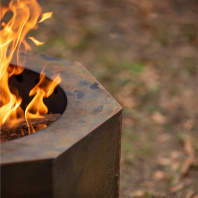 Outdoor Garden Campfire Wood Burning Corten Steel Metal Fire Bowl Round Rustic