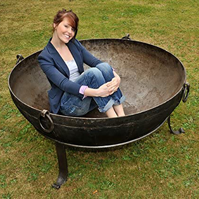 Outdoor Corrosion Material Corten Steel Metal Fire Pit Wood Burning Black 60-150cm