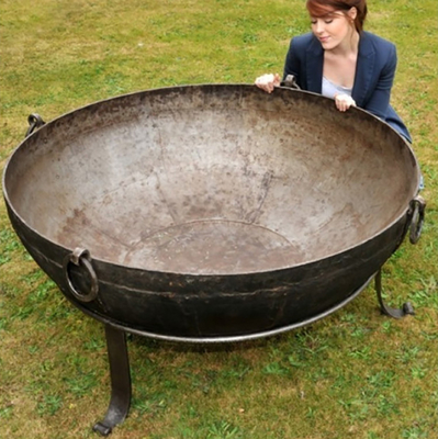 Outdoor Corrosion Material Corten Steel Metal Fire Pit Wood Burning Black 60-150cm