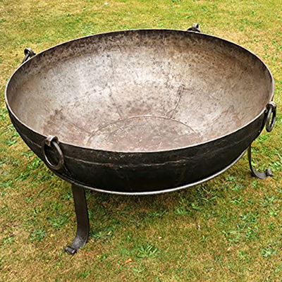 Customized Round Large Steel Fire Pit SGS Standard For Picnic