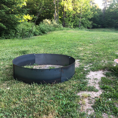 Outdoor Corten Steel Fire Pit Garden Round Fire Bowl Wood Burning Black Colour