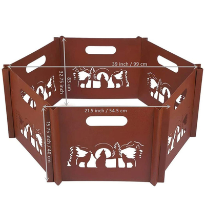 Wood Burning Steel Fire Pit Corten Steel Outdoor Rustic Finish Fire Pit